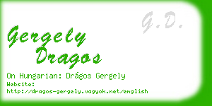 gergely dragos business card