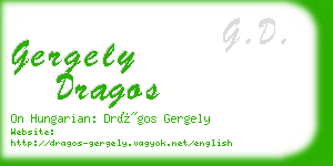 gergely dragos business card